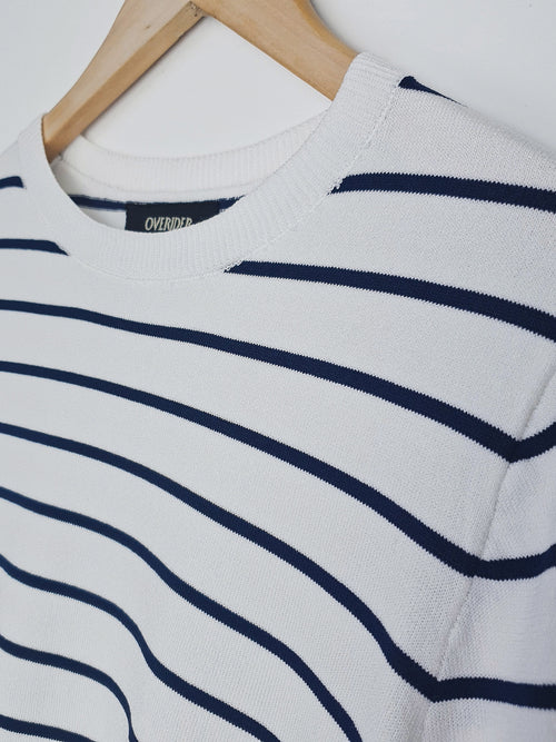 LUIZA | Breton Stripe Jumper | White/Navy