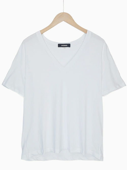 LILYA | 'V' T-Shirt | White