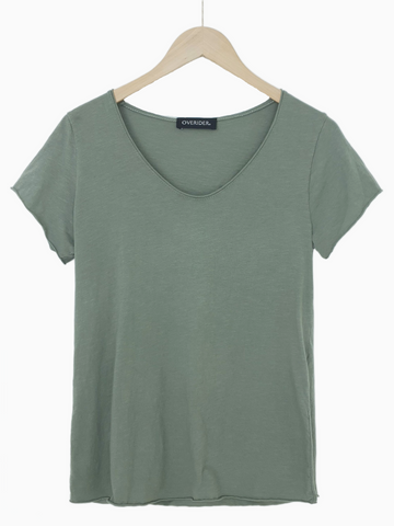 ELIA | Breton Henley Top | White/Navy