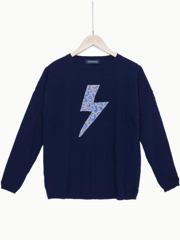 LIGHTNING BOLT - Cashmere Blend Jumper - Navy