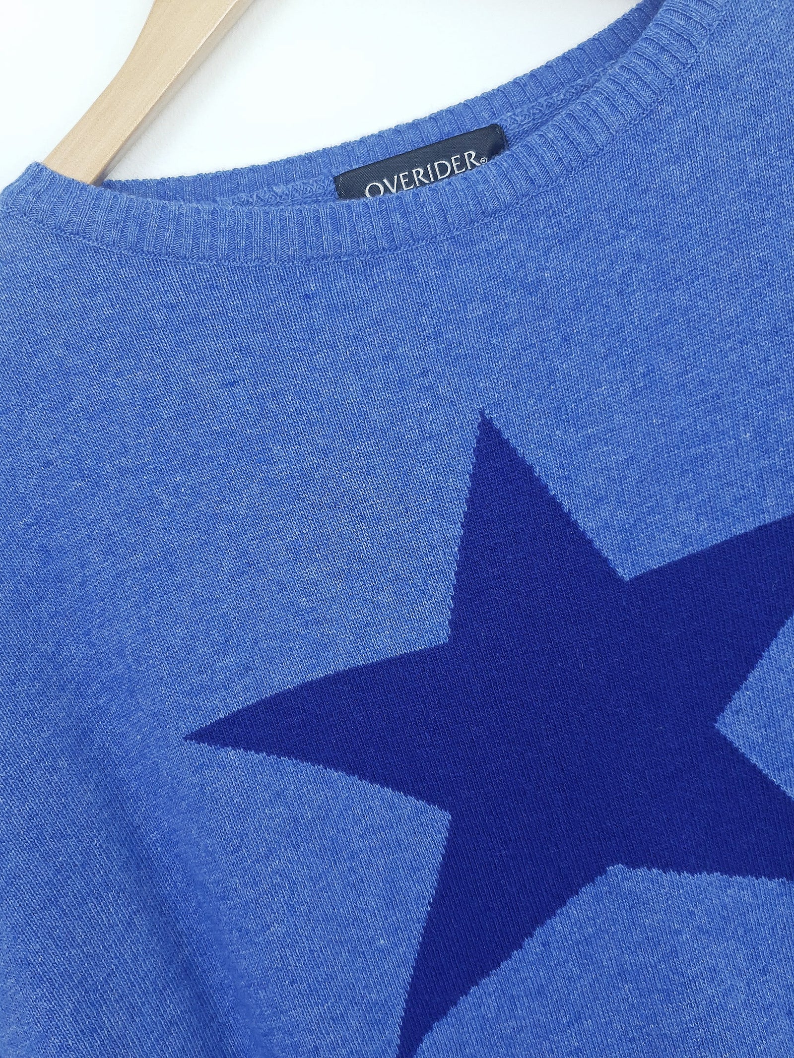 STAR JUMPER - Cashmere Blend Jumper - Blue / Navy <br> ONLINE EXCLUSIVE - FREE DELIVERY