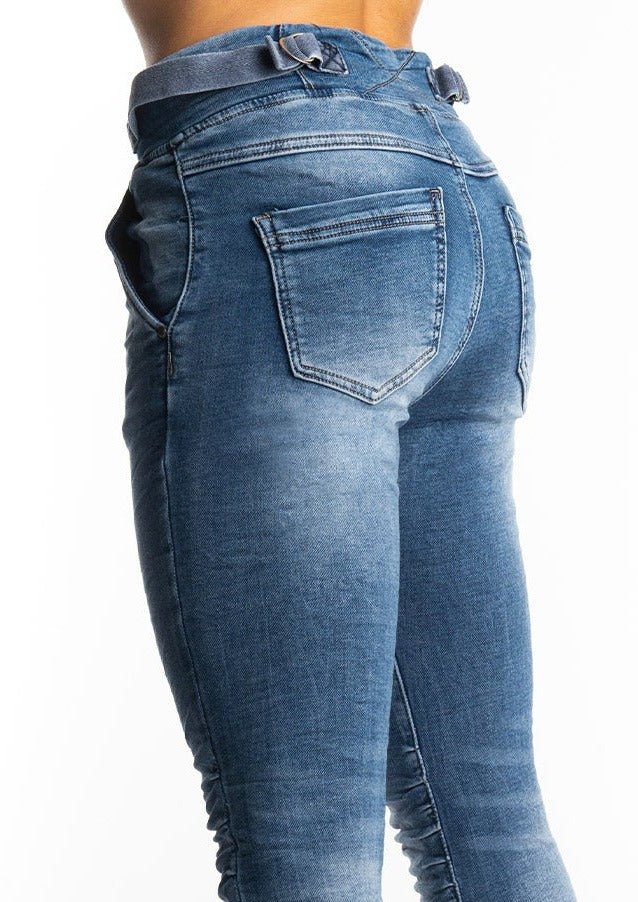 SOFIA | Pull-on Jeans | Blue Denim