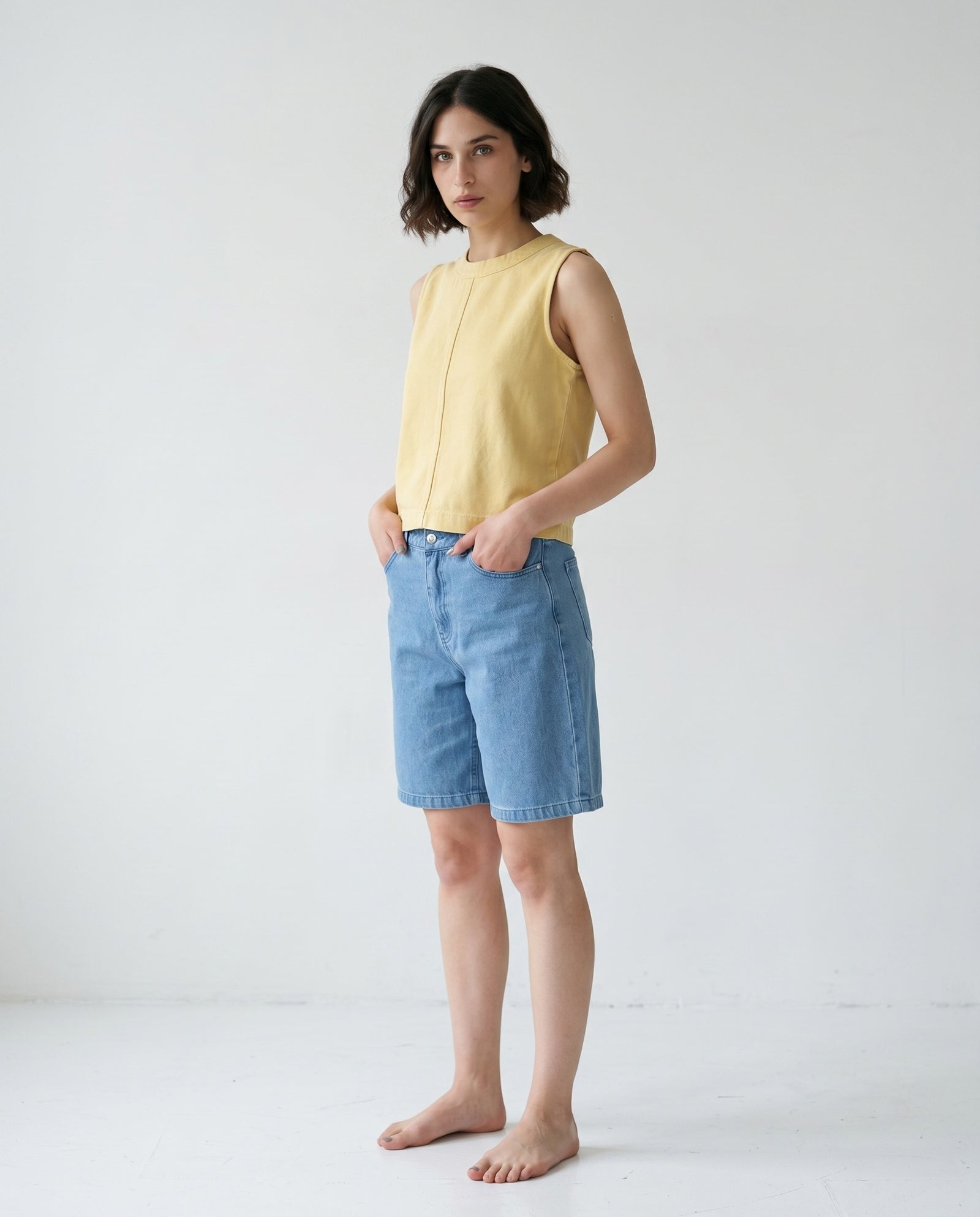 LITAL | Minimal Sleeveless Top | Yellow