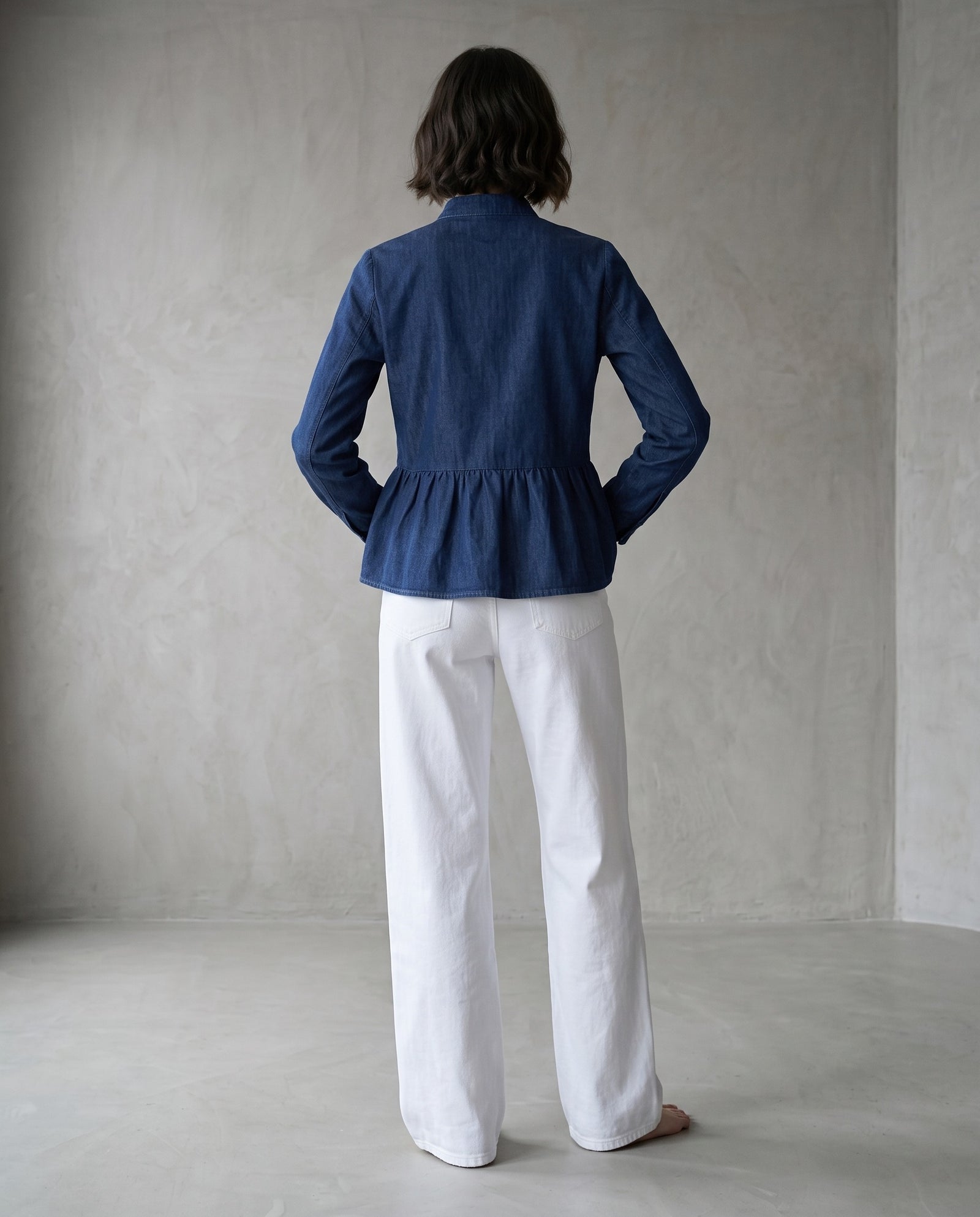 OTTA | Mandarin Collar Jacket | Indigo