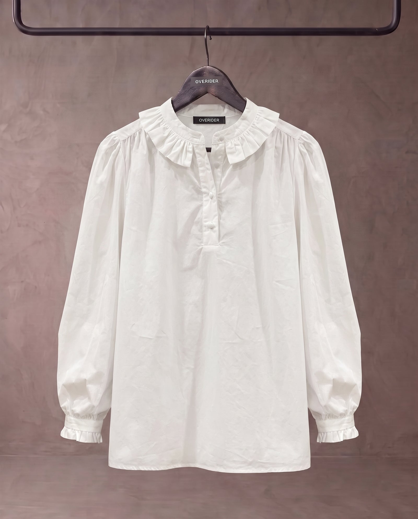 CHLO | Ruffle Collar Shirt | White