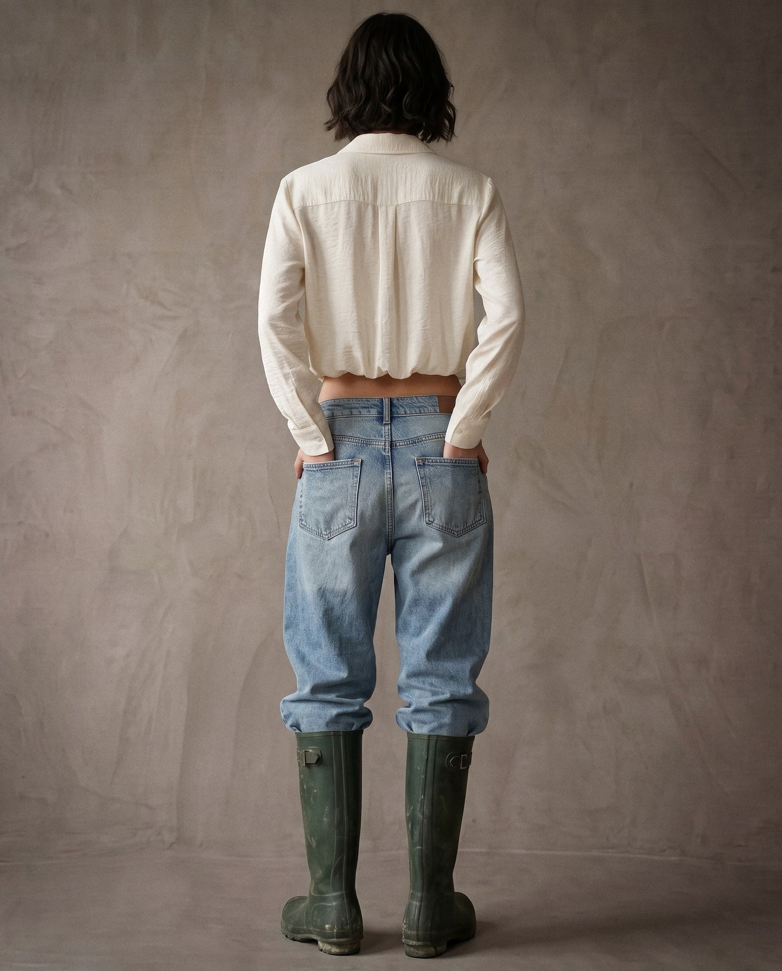 ABIGAIL  | Bubble Hem Shirt | Ivory
