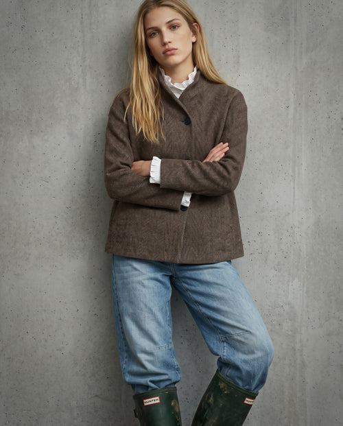 CAMILLE | Soft Stand Jacket | Tweed