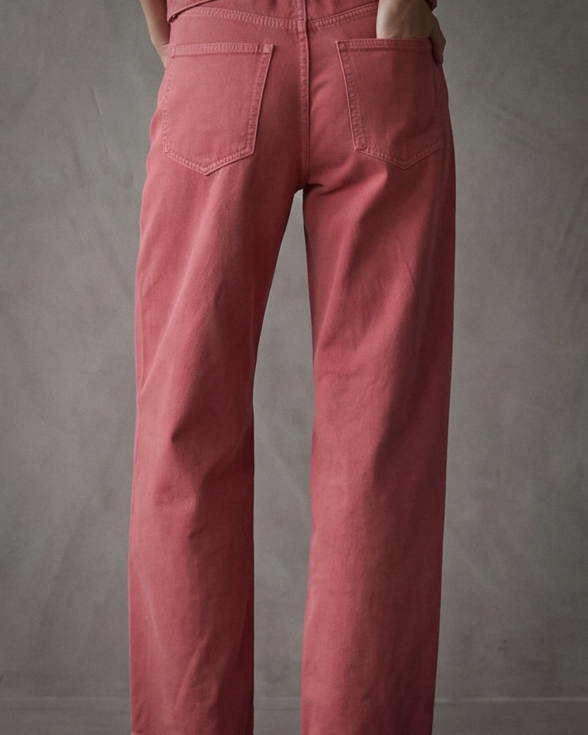 ALICE | Wide Leg Jeans | Faded Rose