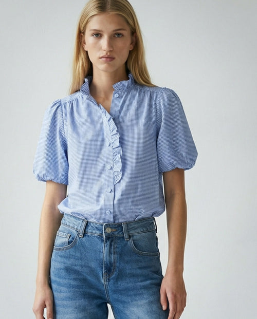 MAYAAN | Balloon Sleeve | Gingham