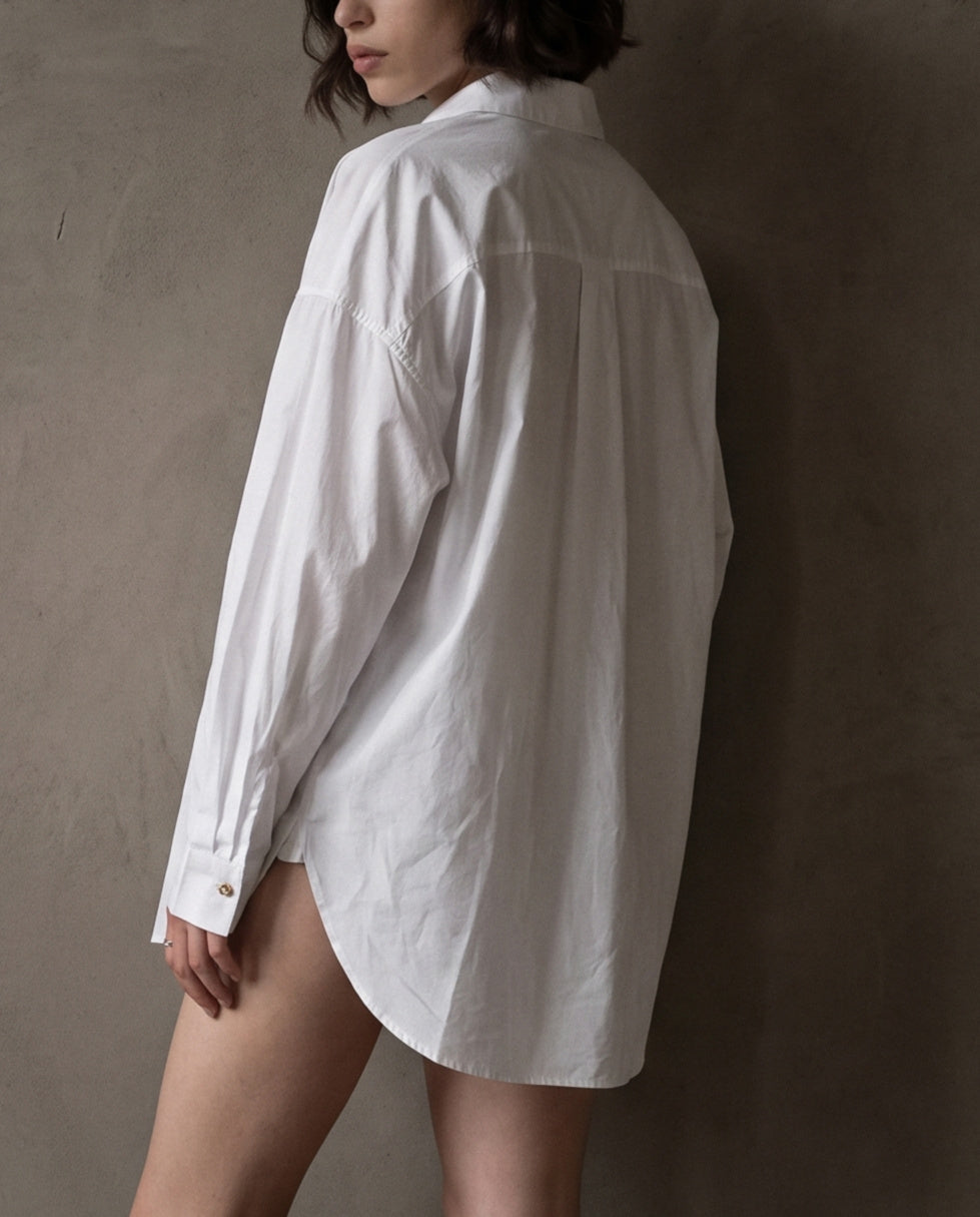 AMALIA |  Boyfriend Shirt | White