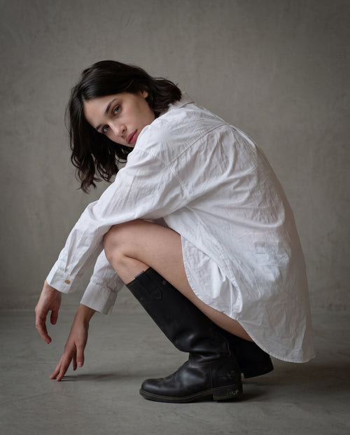 AMALIA |  Boyfriend Shirt | White