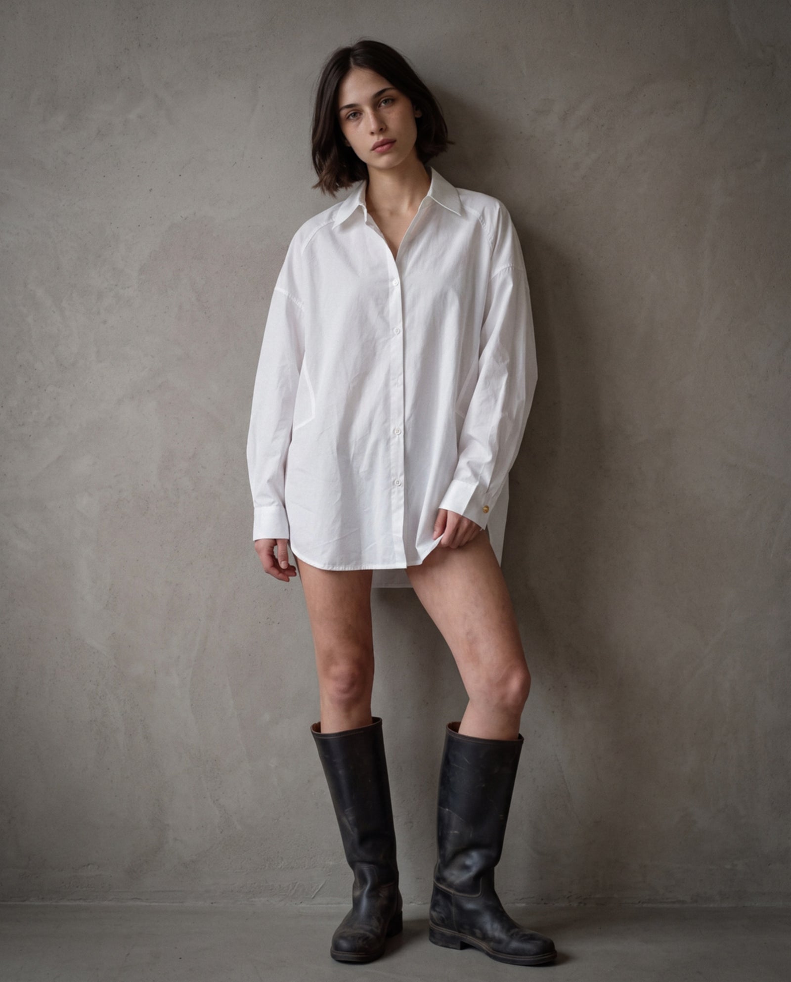 AMALIA |  Boyfriend Shirt | White