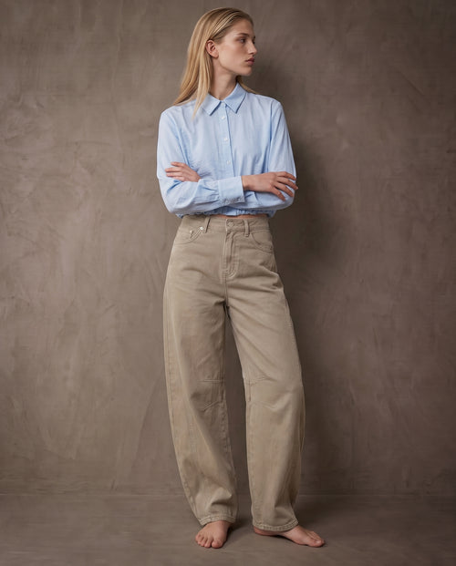 NOLA | Barrel Leg Jeans | Stone