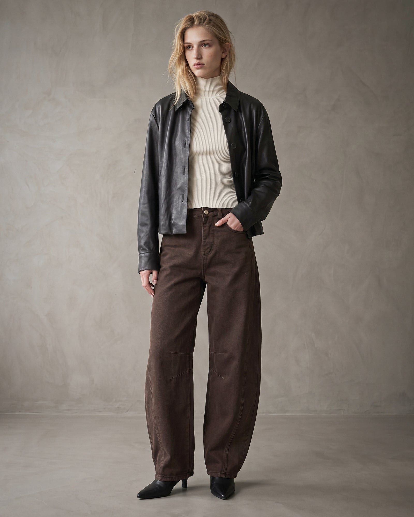 NOLA | Barrel Leg Jeans | Chocolate