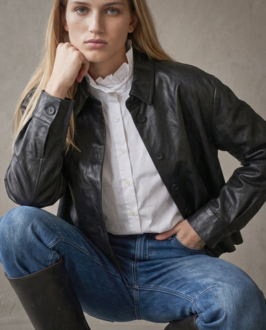 ORNA | Faux Shearling Gilet | Navy
