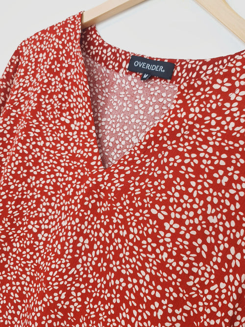 AGATA | Boho Tunic Shirt Dress | Rouge/Pale