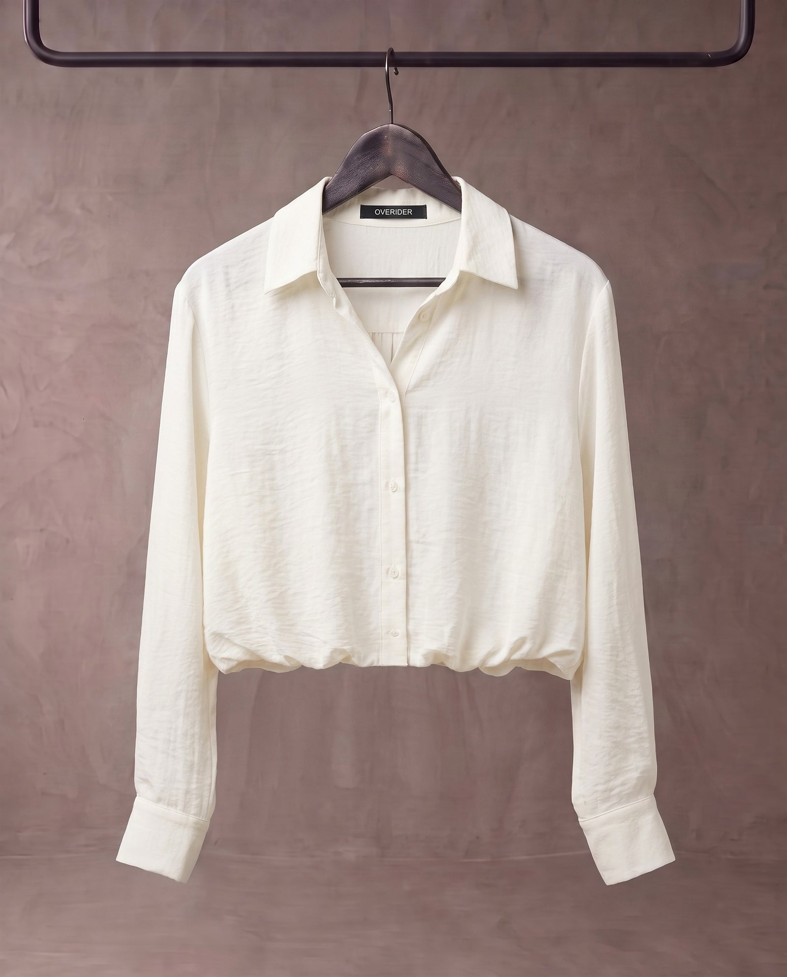 ABIGAIL  | Bubble Hem Shirt | Ivory