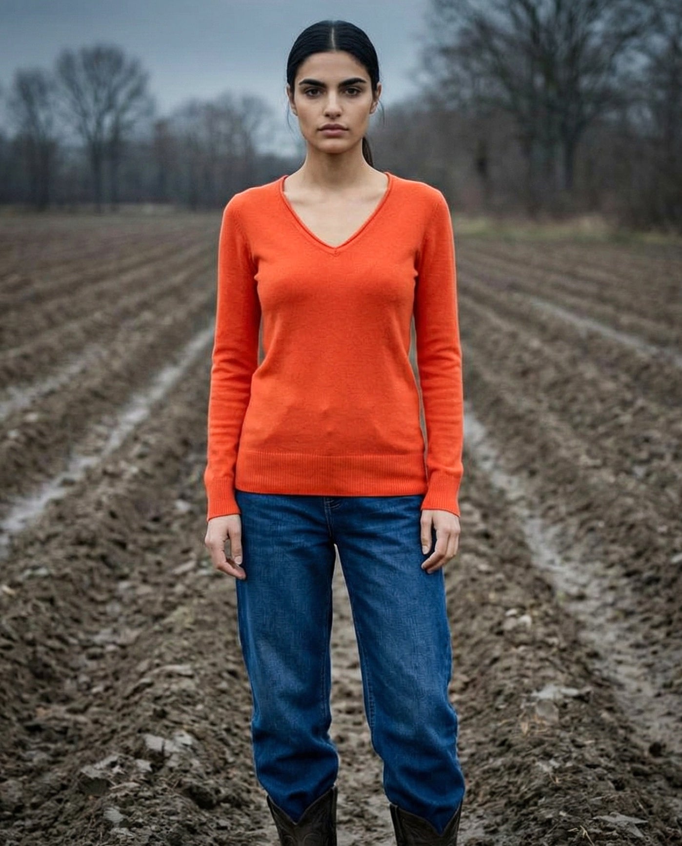 JOELLE | Cashmere Enriched Jumper | Orange