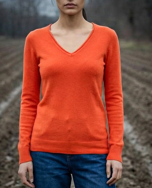 JOELLE | Cashmere Enriched Jumper | Orange
