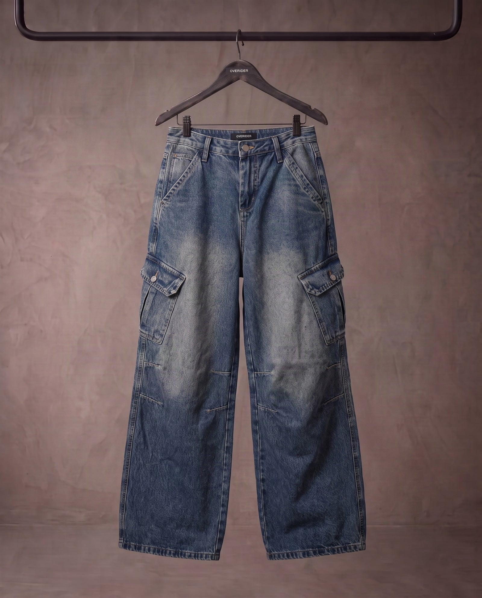 CAMILLE | Barrel Cargo Jeans | Blue