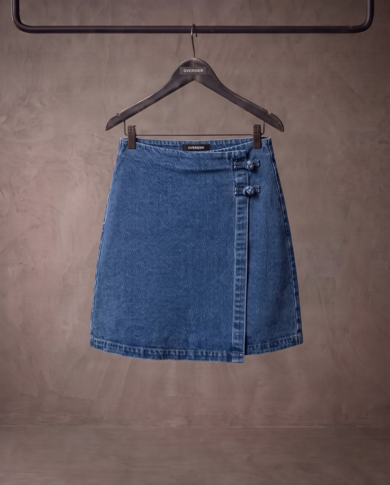 ELISE | Denim Wrap Skirt | Mid Blue