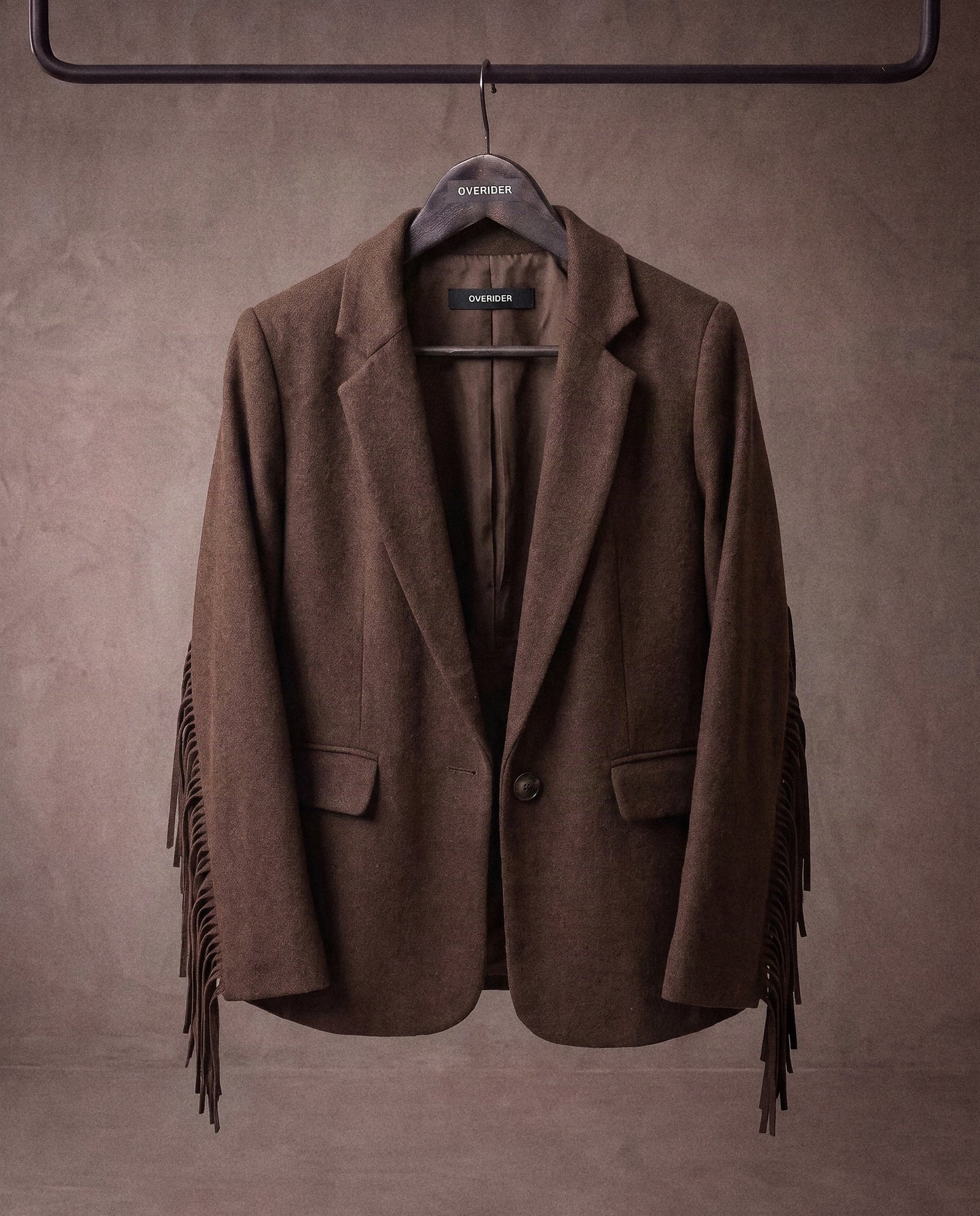 SIENNA | Fringe Tailored Jacket | Choco