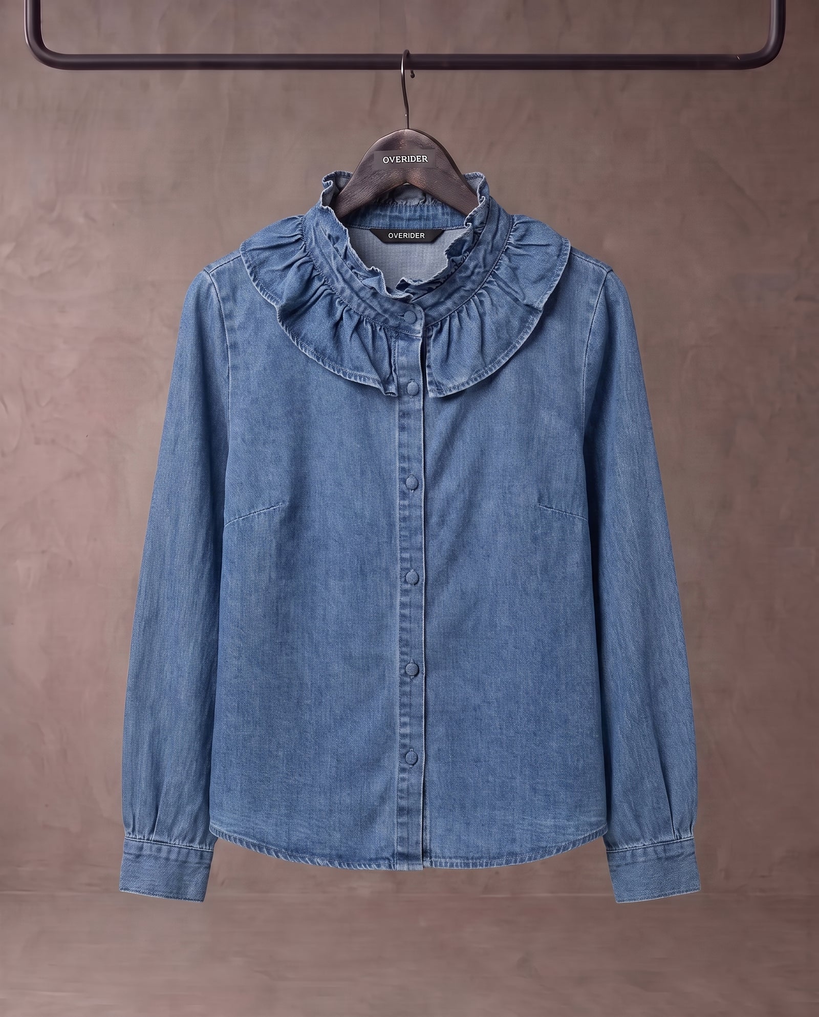 ESME | Layered Ruffle Shirt | Chambray