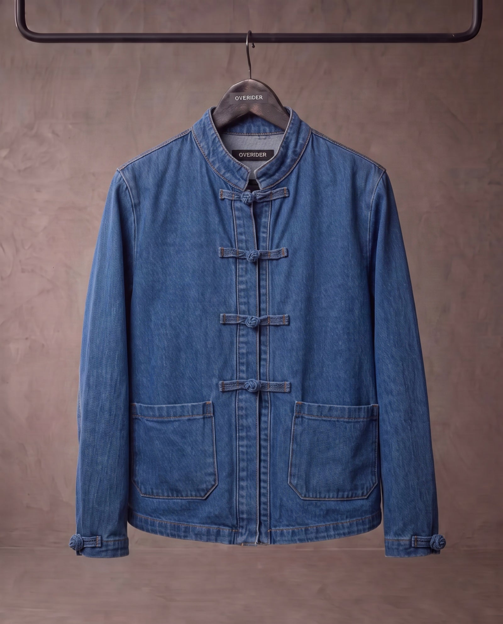 LARA | Knot Front Jacket | Denim Blue