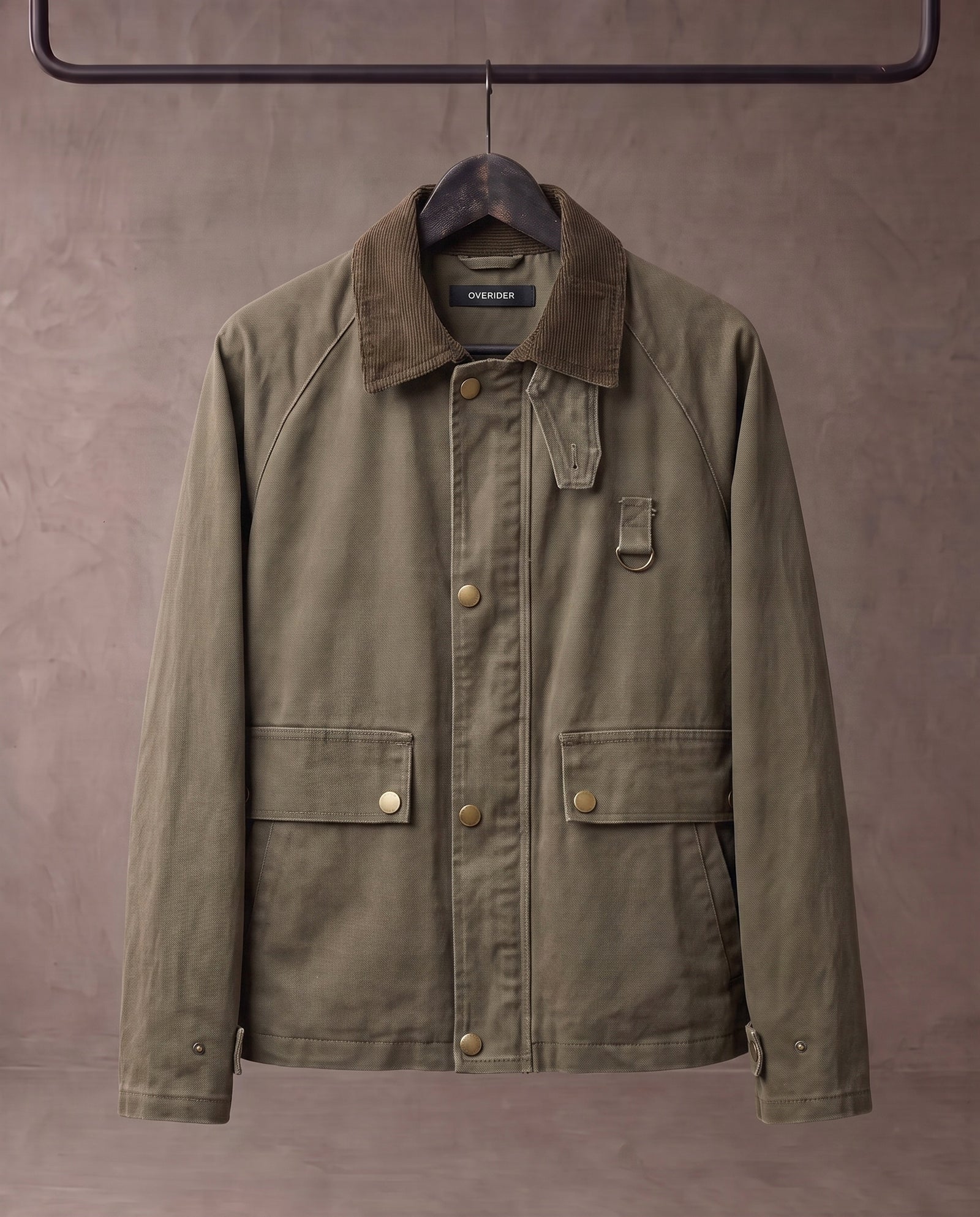 LOUISA | Washed Utility Jacket | Khaki
