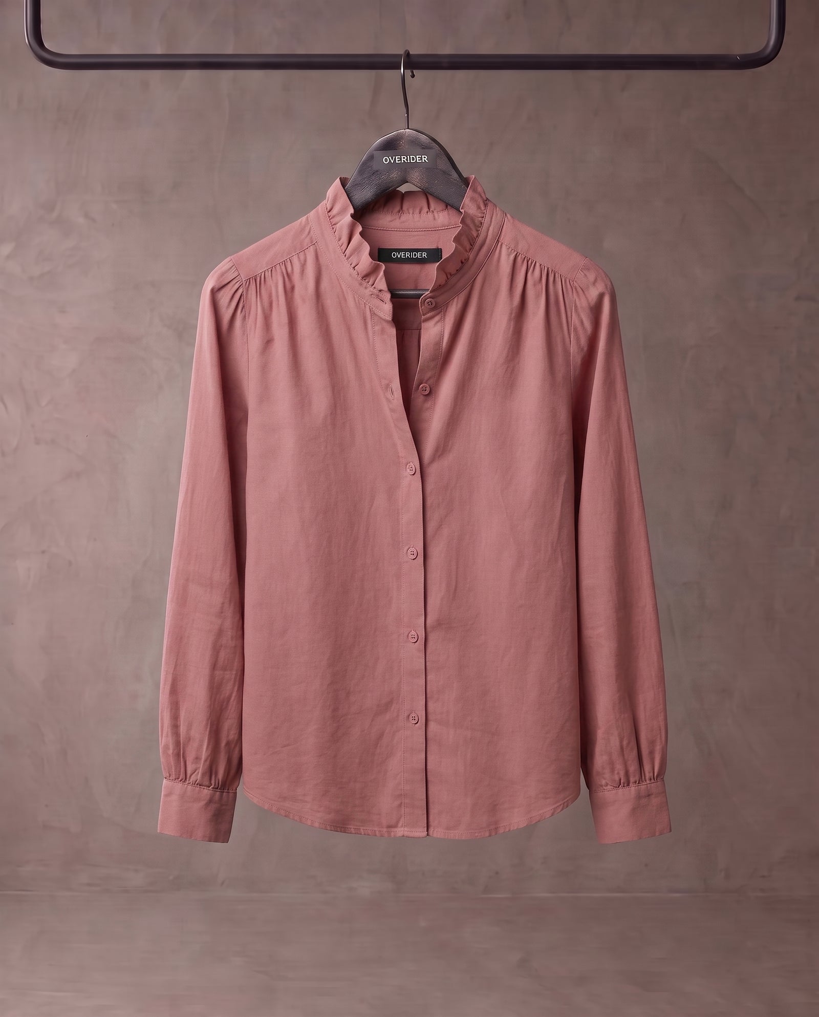 EDEN | Ruffle Collar Shirt | Rose