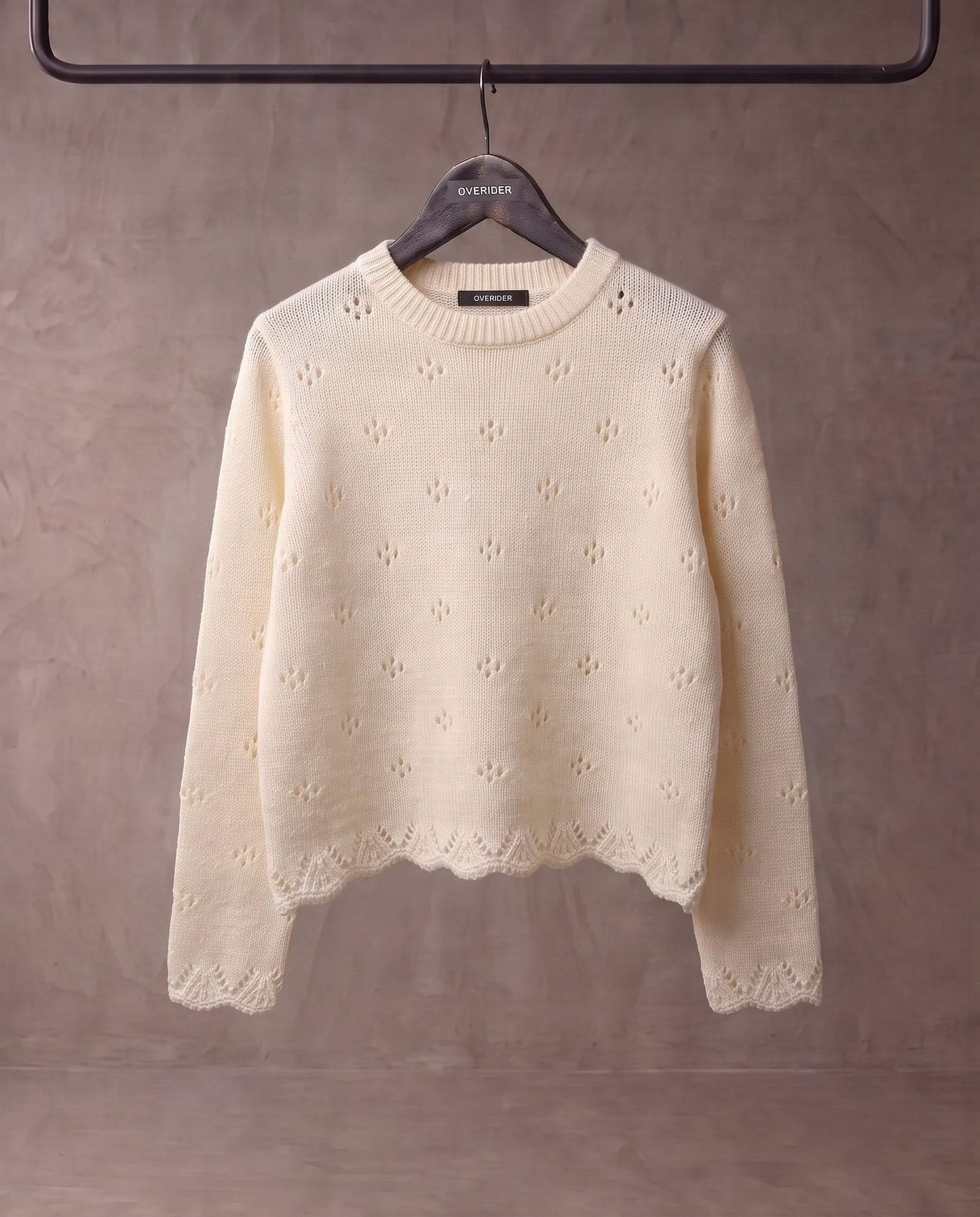 OTELLIE | Pointelle Sweater | Cream