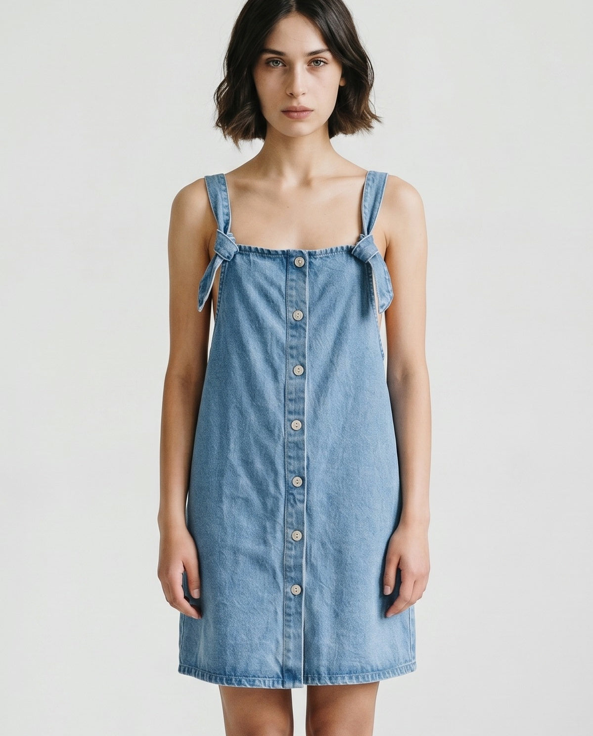 JINCY | Minimal Denim Dress | Blue