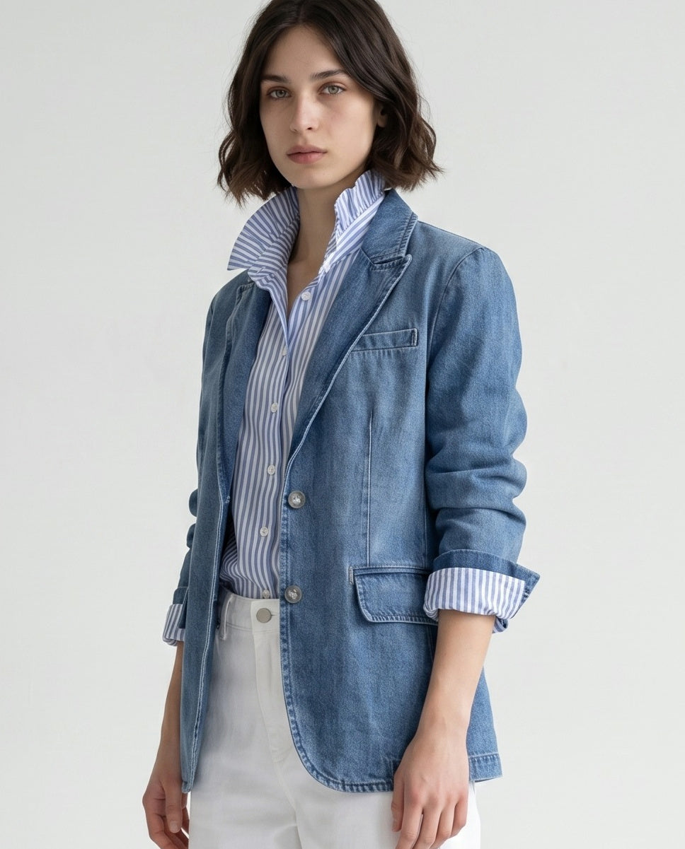 MARNIE | Women's Denim Jacket | Blue