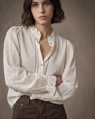 MIA | Layered Collar Sweatshirt | Chocolate Stripes