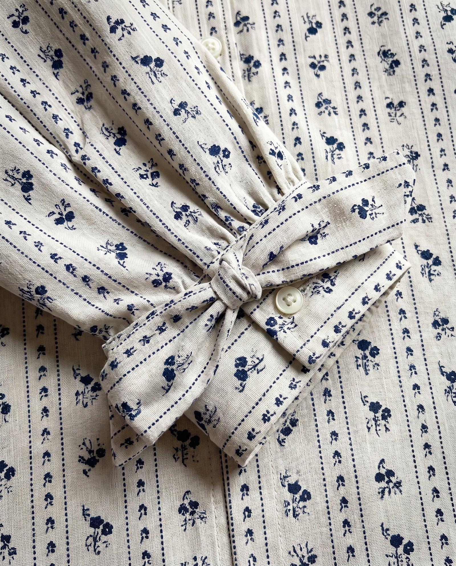 VALEA | Patterned Cotton Shirt | Taupe