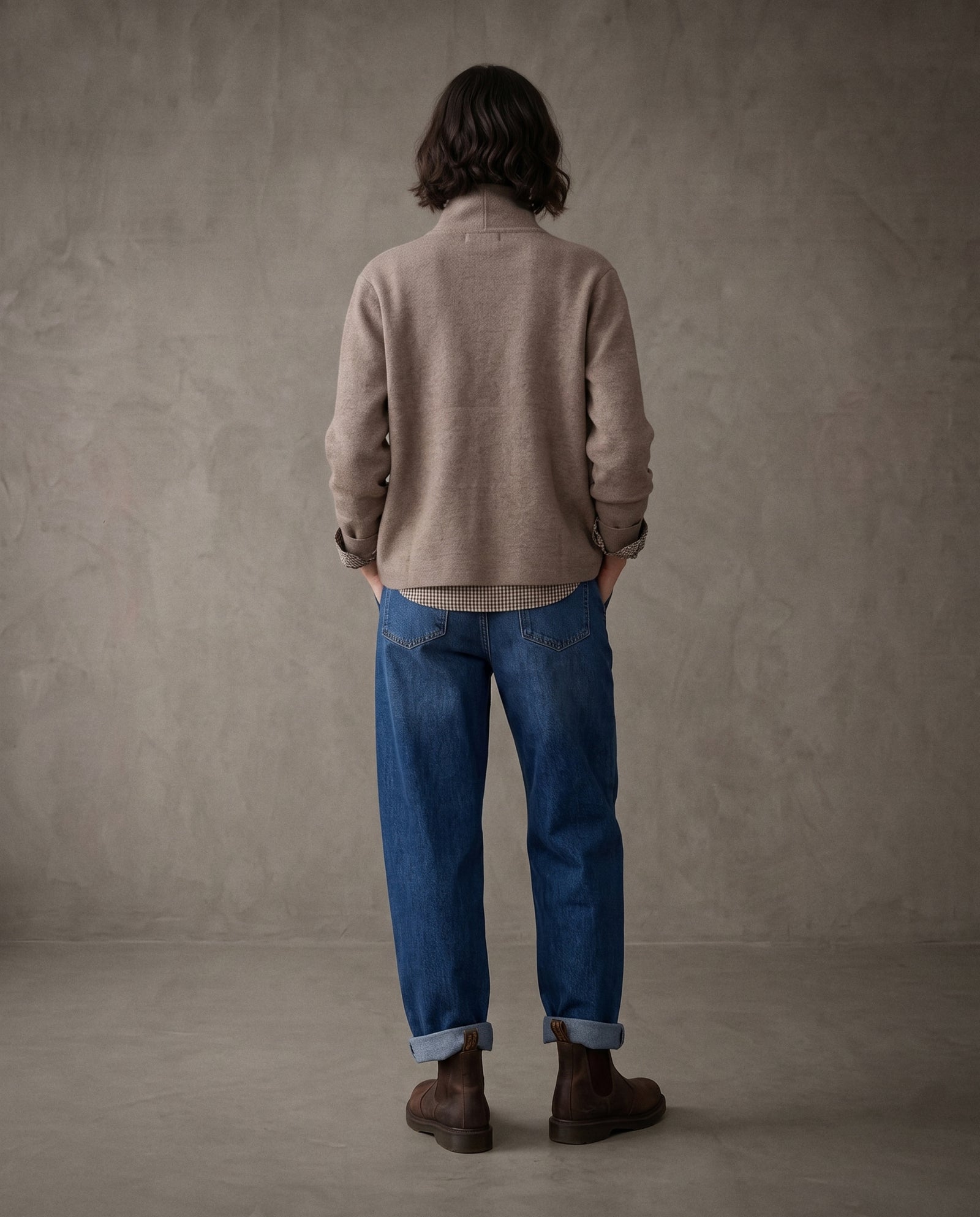 JULIETTE | Funnel Cardigan Jacket | Taupe