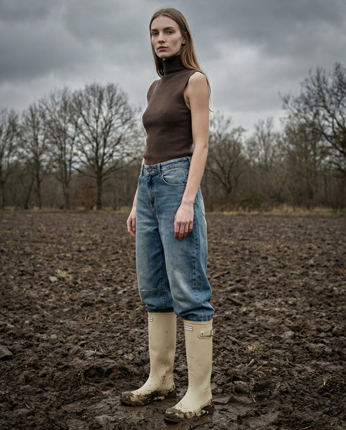 YULIA | Ribbed Knit Tank Top | Mocha