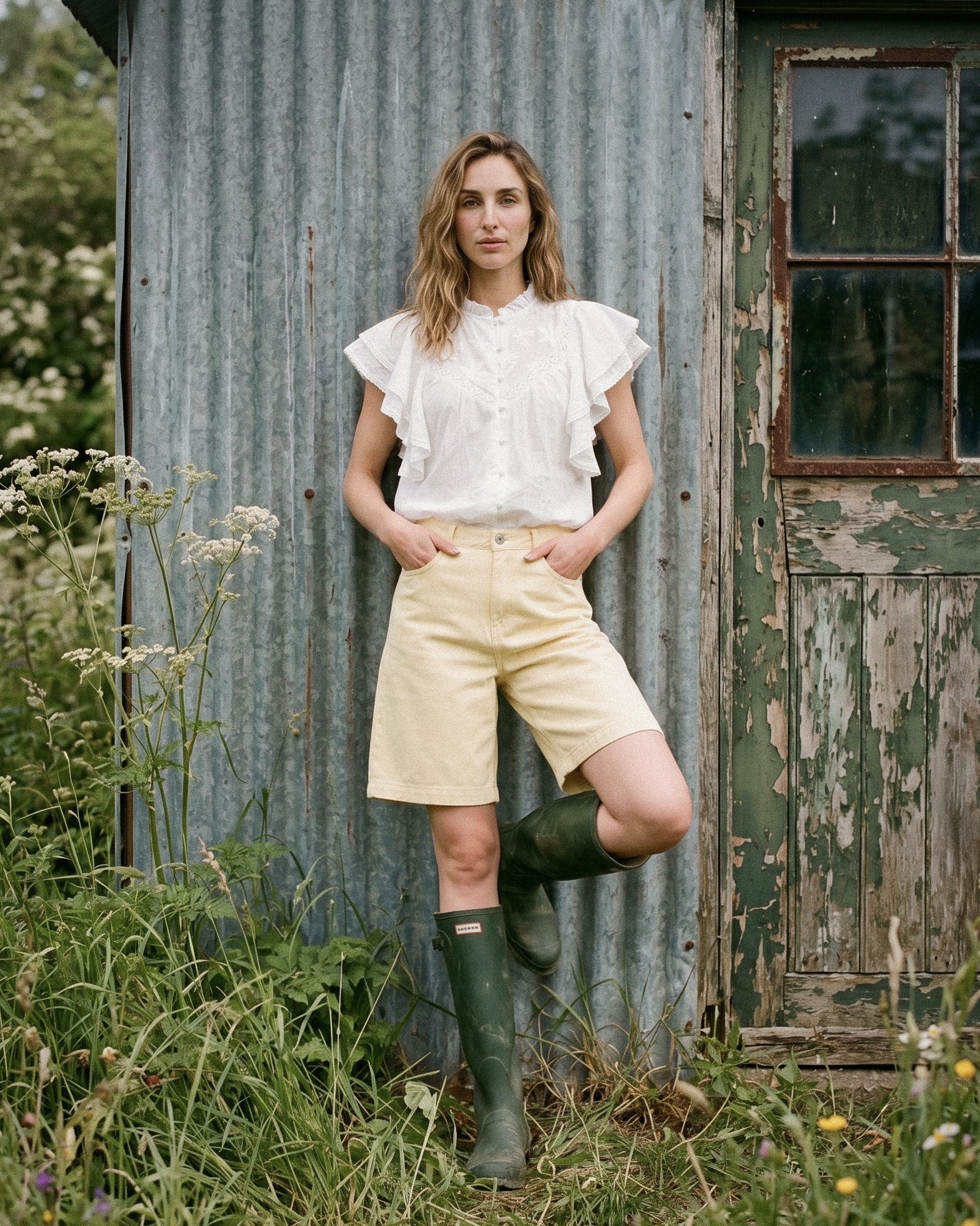 MILY| Wide Cut Shorts | Pale Yellow