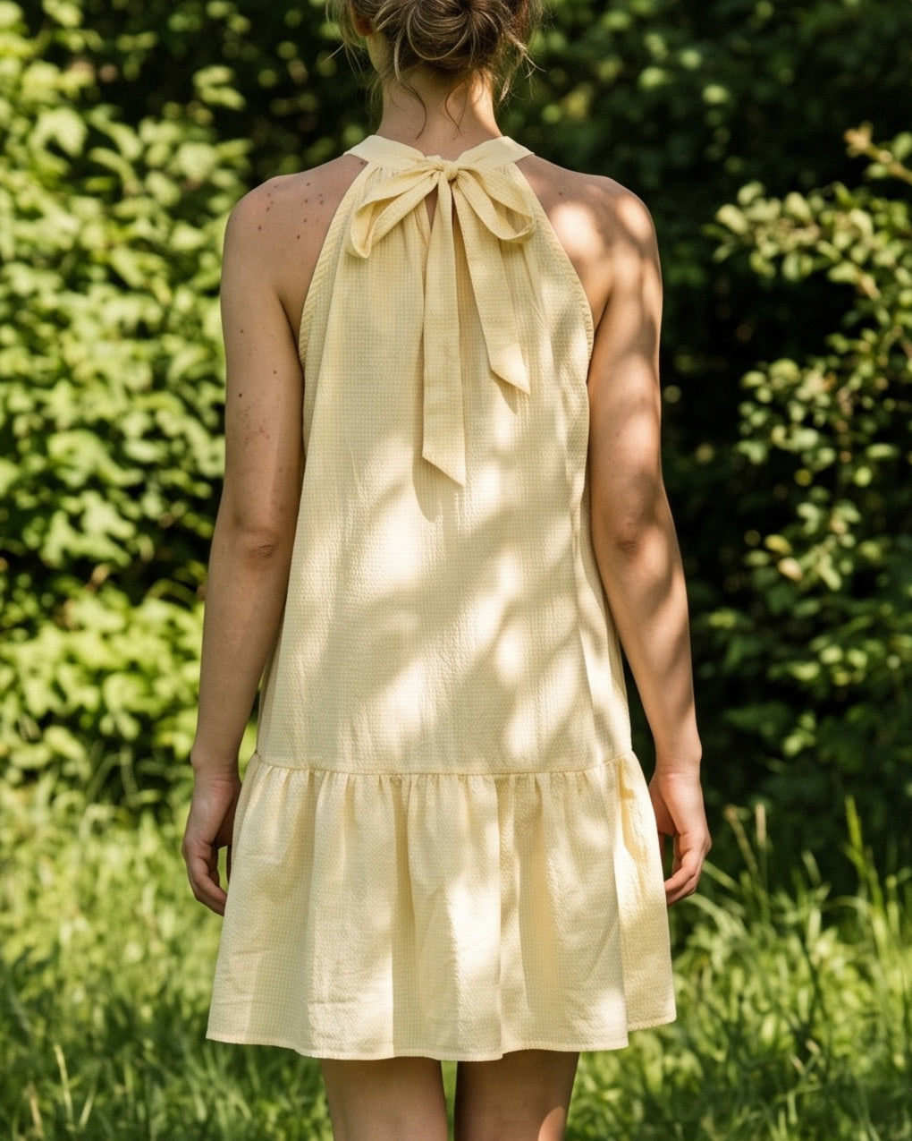SADI | Halterneck Dress | Pale Yellow