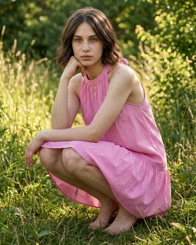 SADI | Halterneck Dress | Pale Yellow