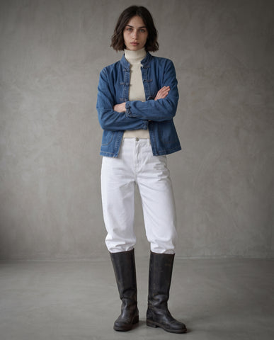 ORNA | Faux Shearling Gilet | Navy