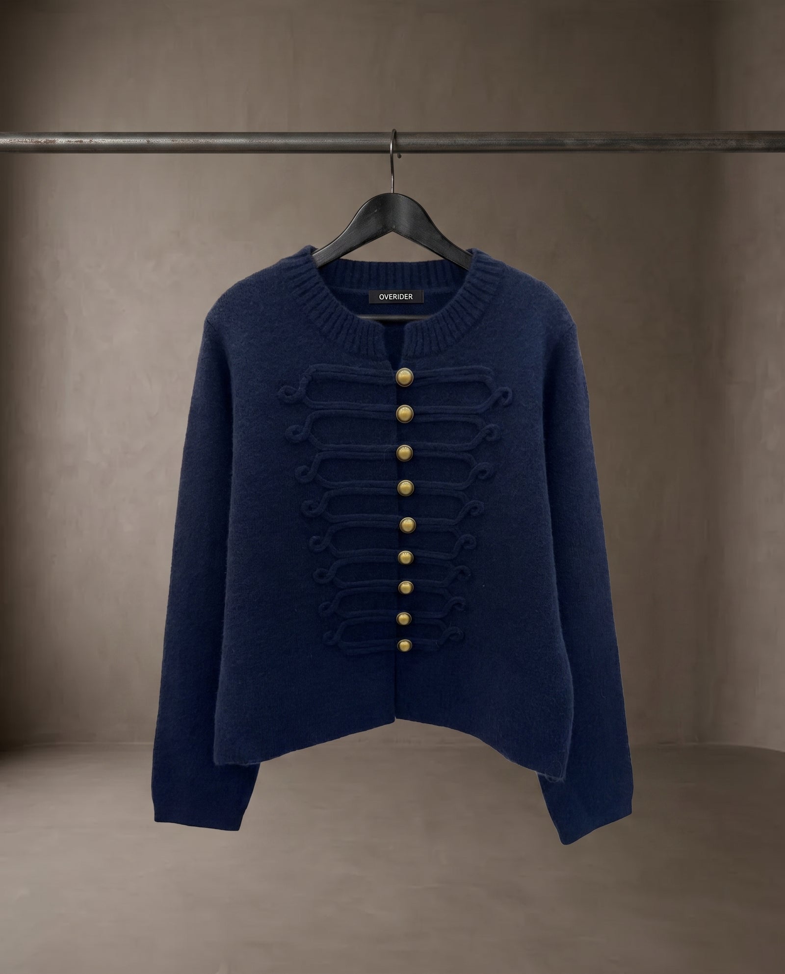LIZET | Military Knit Cardigan | Navy