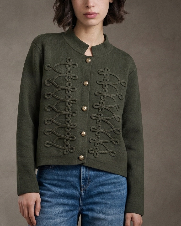 ROMY | Studio Military Cardigan | Khaki