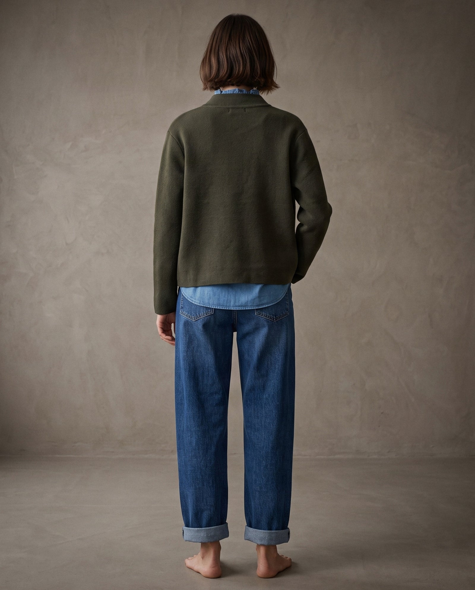 ROMY | Studio Military Cardigan | Khaki