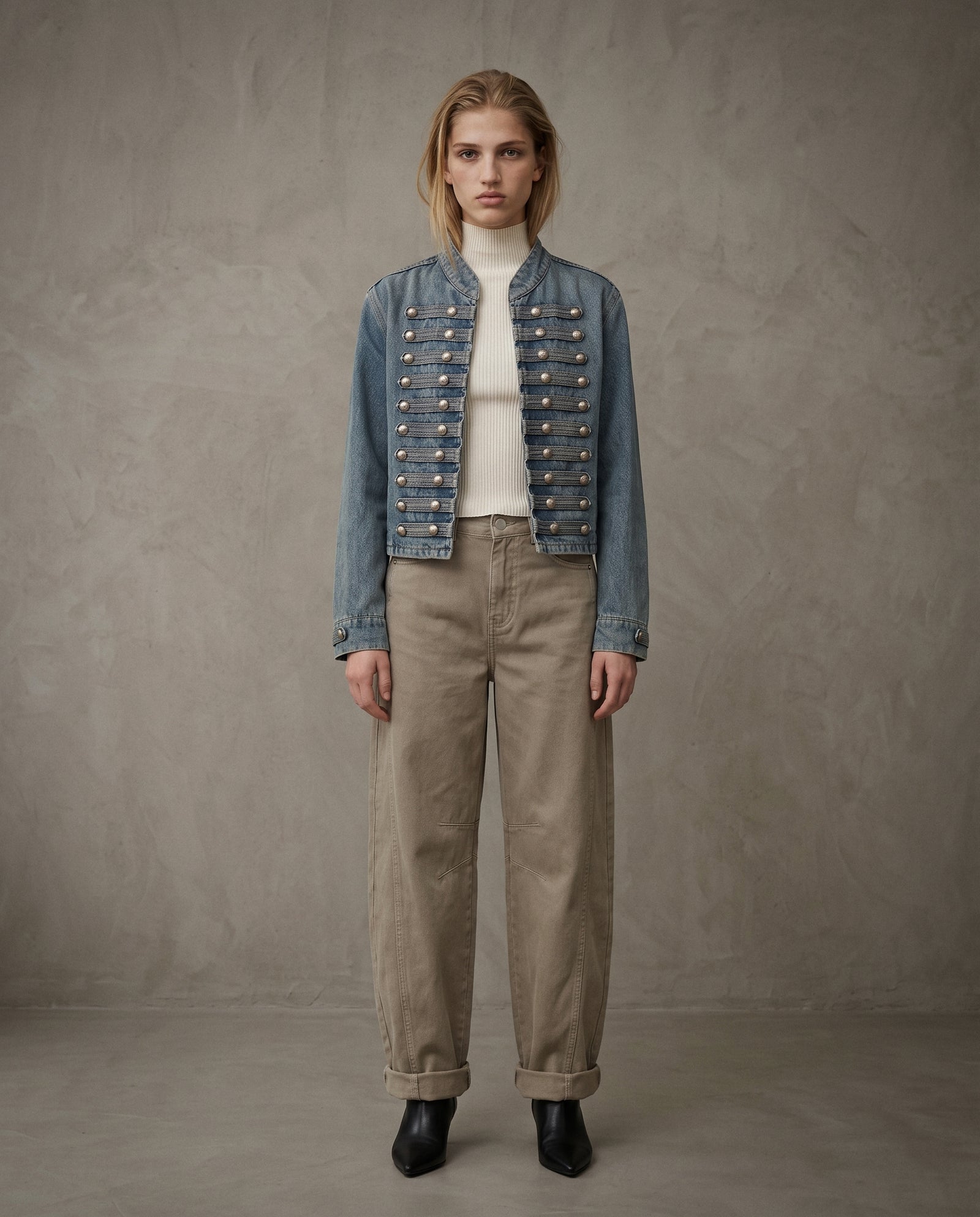 KASIA | Military Jacket | Denim Blue