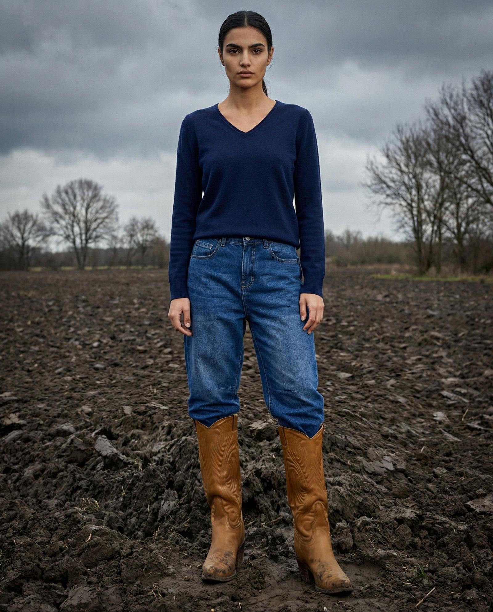 JOELLE | Cashmere Enriched Jumper | Navy