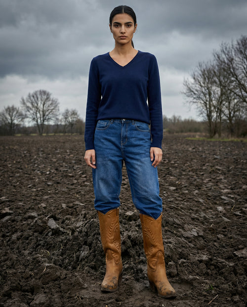 JOELLE | Cashmere Enriched Jumper | Navy