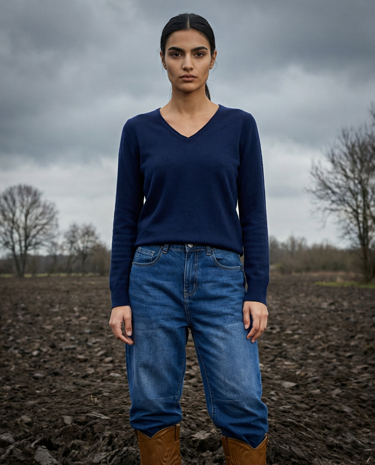 JOELLE | Cashmere Enriched Jumper | Navy