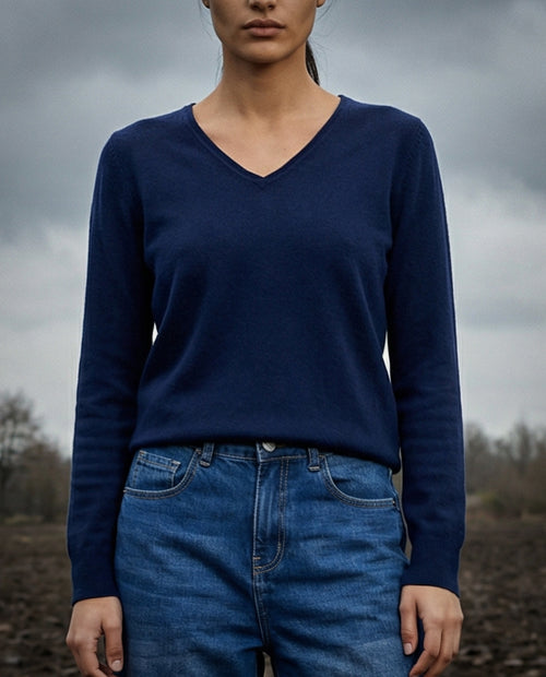 JOELLE | Cashmere Enriched Jumper | Navy