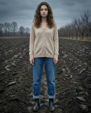 POLINA | Cashmere Enriched Roll Neck | Beige